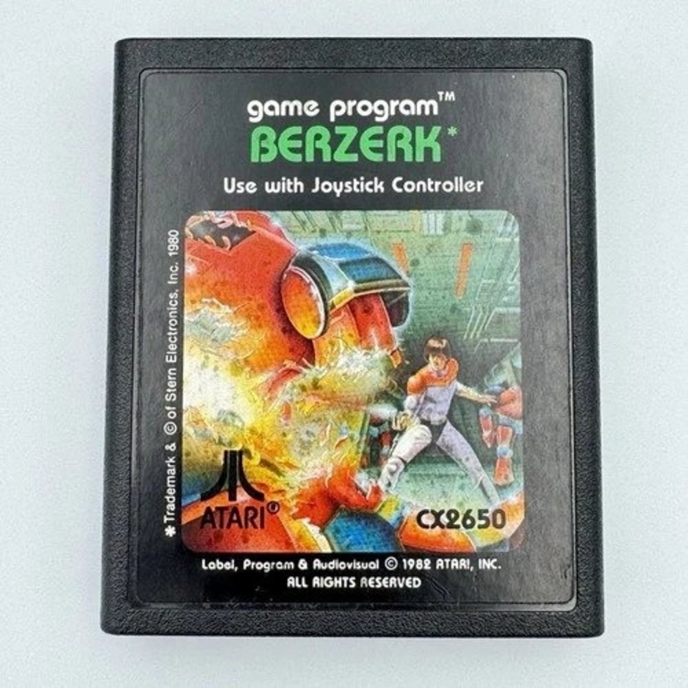 Atari 2600 Berzerk Game Cartridge CX2650 Retro Video Game 1982